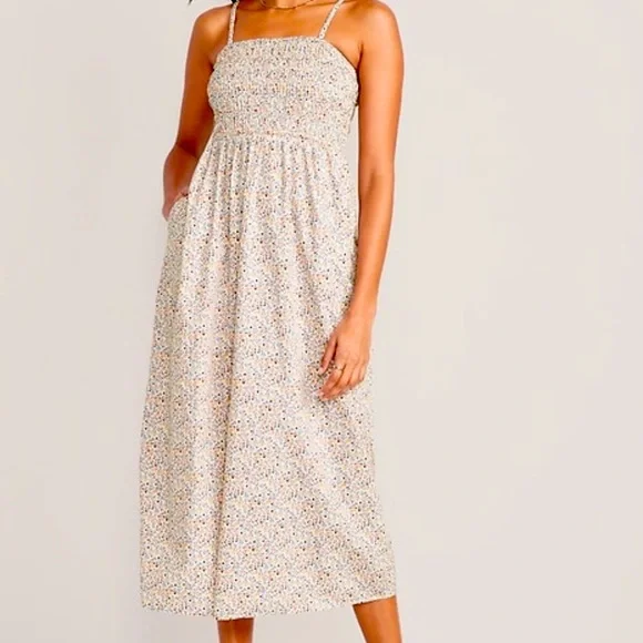 Old Navy | Dresses | Fit Flare Floral Smocked Maxi Cami Dress For Women |  Poshmark